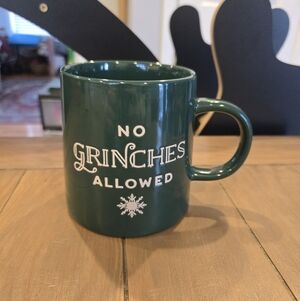 Green Ceramic Mug - No Grinches Allowed